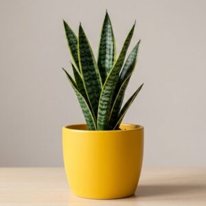 sansevieria pot jaune horizontal